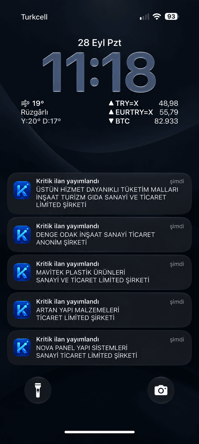 Konkordato İlan Takibi app screenshot
